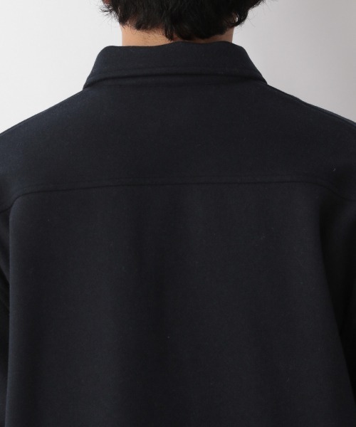 LOWRYS FARM（ローリーズファーム）の「ウーリーテックＢＩＧシャツジャケット　953808（テーラードジャケット・メンズ・ベージュ/ブルー/ネイビー・MEDIUM/LARGE）」の4枚目の写真