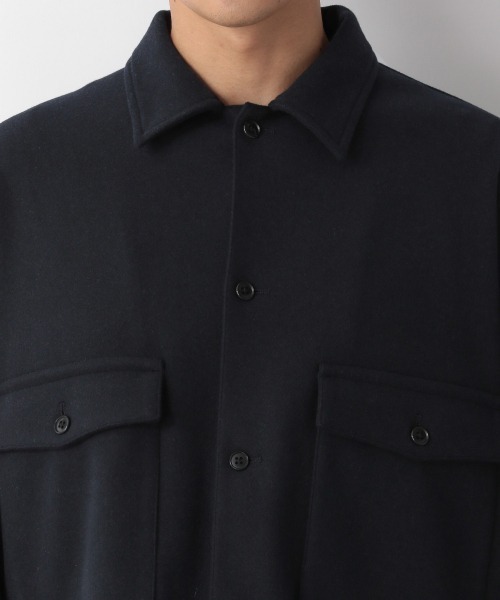 LOWRYS FARM（ローリーズファーム）の「ウーリーテックＢＩＧシャツジャケット　953808（テーラードジャケット・メンズ・ベージュ/ブルー/ネイビー・MEDIUM/LARGE）」の14枚目の写真