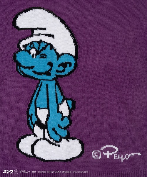 make a ray!(メイク ア レイ!)の「【THE SMURFS/スマーフ】ビッグシルエット キャラクター刺繍 ジャガード ニット/オーバーサイズニット(ニット/セーター・レディース・ブラック/マルチ/アイボリー/ブルーグリーン・M/L/XL)」の13枚目の写真