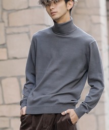 ADMIX/ATELIER SAB MEN | ハイゲージ編み ハンドウォッシャブル / タートルネック セーター(ニット/セーター)