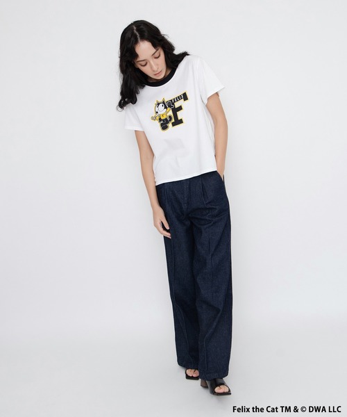 Levi's(リーバイス)の「LEVI'S(R) x FELIX THE CAT(TM) PLEAT HIGH LOOSE デニムパンツ FELIX STUDY CLUB(デニムパンツ・レディース・ダークインディゴブルー・23inch/24inch/27inch/26inch/25inch/28inch)」の5枚目の写真