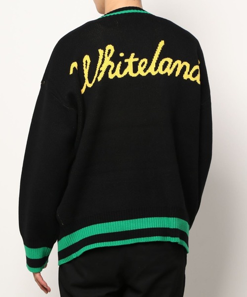 WHITELAND（ホワイトランド）の「WHITELAND/ホワイトランド/スクールカーディガン（カーディガン/ボレロ・メンズ・ブラック/アイボリー・FREE）」の3枚目の写真