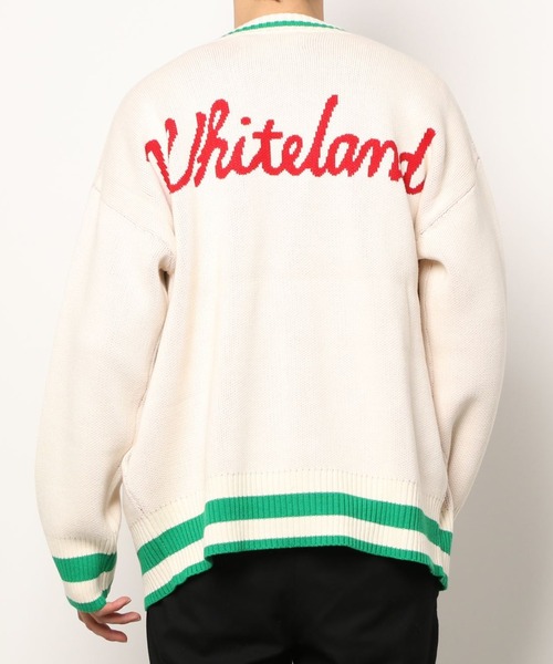 WHITELAND（ホワイトランド）の「WHITELAND/ホワイトランド/スクールカーディガン（カーディガン/ボレロ・メンズ・ブラック/アイボリー・FREE）」の4枚目の写真