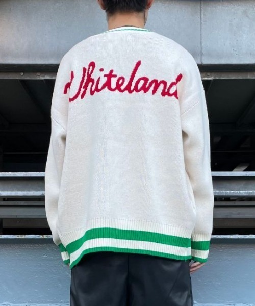 WHITELAND（ホワイトランド）の「WHITELAND/ホワイトランド/スクールカーディガン（カーディガン/ボレロ・メンズ・ブラック/アイボリー・FREE）」の15枚目の写真