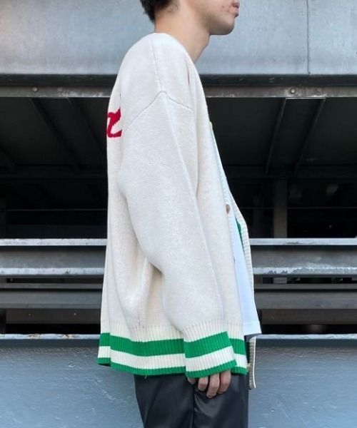 WHITELAND（ホワイトランド）の「WHITELAND/ホワイトランド/スクールカーディガン（カーディガン/ボレロ・メンズ・ブラック/アイボリー・FREE）」の14枚目の写真