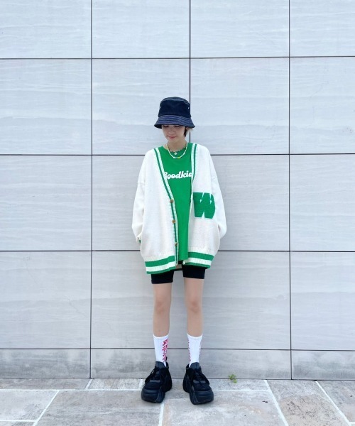 WHITELAND（ホワイトランド）の「WHITELAND/ホワイトランド/スクールカーディガン（カーディガン/ボレロ・メンズ・ブラック/アイボリー・FREE）」の19枚目の写真