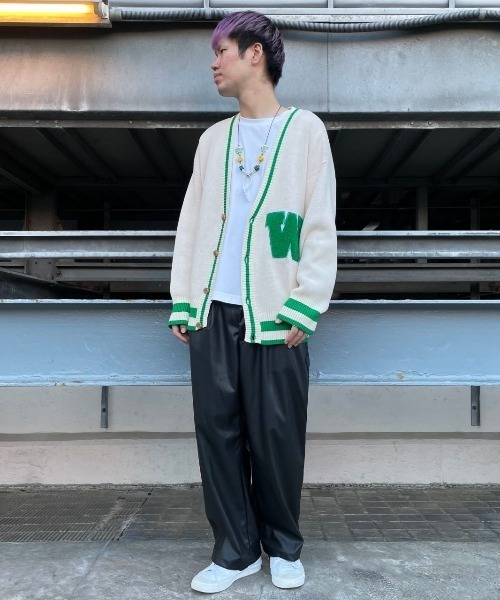 WHITELAND（ホワイトランド）の「WHITELAND/ホワイトランド/スクールカーディガン（カーディガン/ボレロ・メンズ・ブラック/アイボリー・FREE）」の20枚目の写真