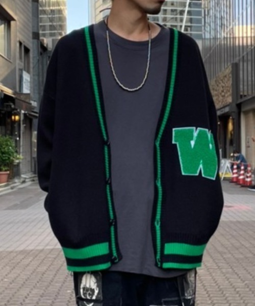 WHITELAND（ホワイトランド）の「WHITELAND/ホワイトランド/スクールカーディガン（カーディガン/ボレロ・メンズ・ブラック/アイボリー・FREE）」の16枚目の写真