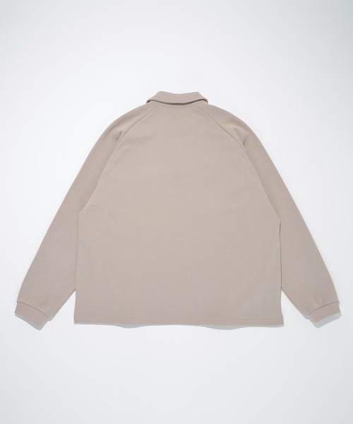 SUPERTHANKS（スーパーサンクス）の「リブ カットソー 刺繍ポイント スキッパーシャツ ビッグシルエット ■セットアップ対応■(ユニセックス)（Tシャツ/カットソー・メンズ・ホワイト/ライトベージュ/サックスブルー/ブラック・M/L/S）」の10枚目の写真