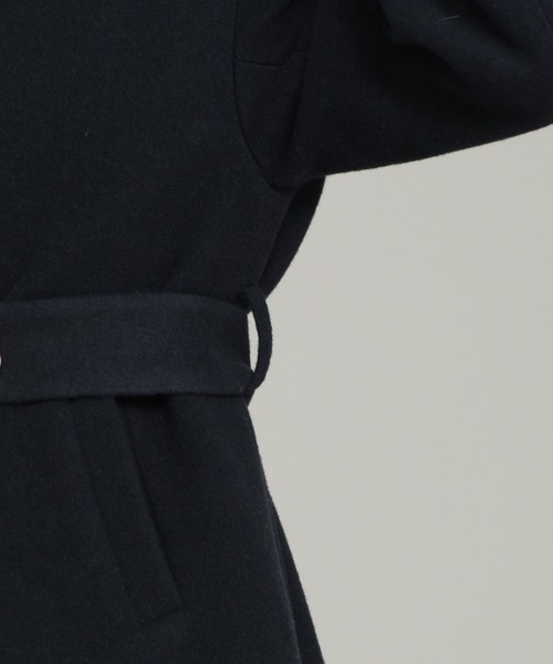 NANO universe（ナノユニバース）の「SUPER110 モッサロングチェスターコート（チェスターコート・レディース・ネイビー/ライトベージュ/グレー系その他4・38/36）」の12枚目の写真