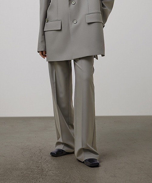 UNSPOKEN(アンスポクン)の「【UNSPOKEN】Loose wide gray suit pants UQ21K019(スラックス・レディース・グレー・S/M/L)」の3枚目の写真