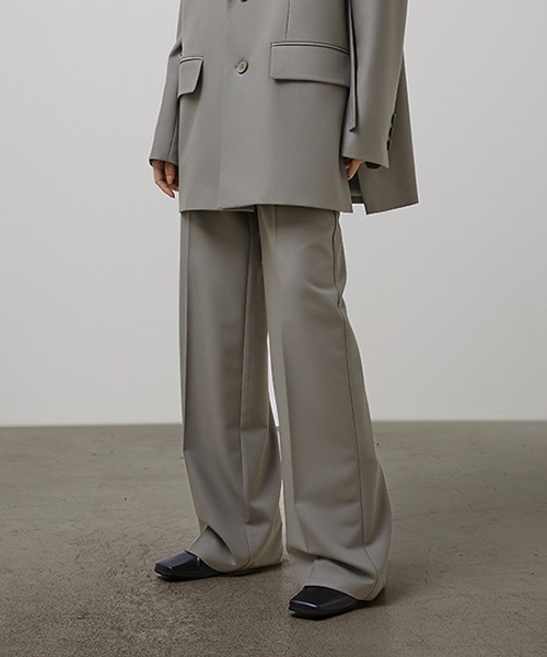 UNSPOKEN(アンスポクン)の「【UNSPOKEN】Loose wide gray suit pants UQ21K019(スラックス・レディース・グレー・S/M/L)」の6枚目の写真