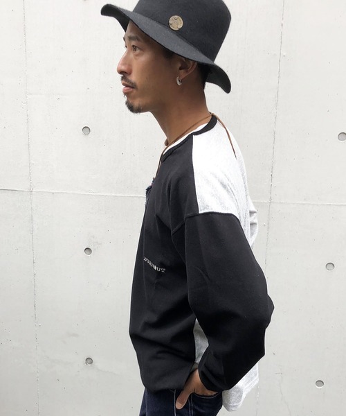 BURNOUT(バーンアウト)の「【BURNOUT】L/S プルオーバー ニット(Tシャツ/カットソー・メンズ・ブラック/ブラックミックス/ヘザーグレー・M/L)」の6枚目の写真