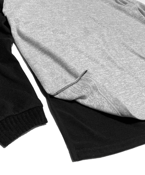 BURNOUT(バーンアウト)の「【BURNOUT】L/S プルオーバー ニット(Tシャツ/カットソー・メンズ・ブラック/ブラックミックス/ヘザーグレー・M/L)」の9枚目の写真