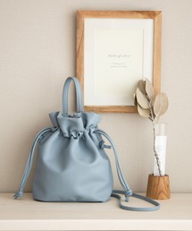 Newlyme | ソフトフェイクレザー巾着2wayショルダーバッグ(ショルダーバッグ)