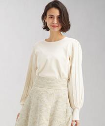 green label relaxing | プリーツ スリーブ プルオーバー ニット -ウォッシャブル-(ニット/セーター)