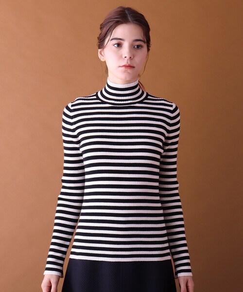 DRESSTERIOR（ドレステリア）の「◆リブハイゲージニット（ニット/セーター・レディース・パープル系/チャコールグレー/オフホワイト/ブラック系2・38/36）」の6枚目の写真