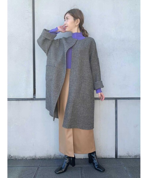 DRESSTERIOR（ドレステリア）の「◆リブハイゲージニット（ニット/セーター・レディース・パープル系/チャコールグレー/オフホワイト/ブラック系2・38/36）」の20枚目の写真