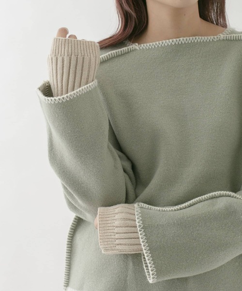 KBF(ケイビーエフ)の「ランダムリブアームウォーマー(手袋・レディース・ベージュ/ブラウン/グレー・ONE)」の1枚目の写真