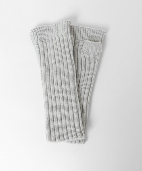 KBF(ケイビーエフ)の「ランダムリブアームウォーマー(手袋・レディース・ベージュ/ブラウン/グレー・ONE)」の5枚目の写真