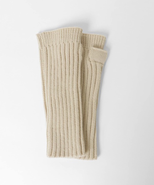 KBF(ケイビーエフ)の「ランダムリブアームウォーマー(手袋・レディース・ベージュ/ブラウン/グレー・ONE)」の7枚目の写真