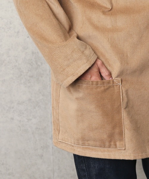 WAIPER.inc(ワイパーインク)の「NEWLYN-C CORDUROY SMOCK ROUND NECK(シャツ/ブラウス・メンズ・ブラック/ネイビー/ブラウン/タン・M/L/XL)」の9枚目の写真