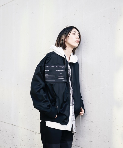 AFYF（エーエフワイエフ）の「AFYFPHOTOGRAPHER MA-1/ビッグシルエット フォトグラファーMA-1（MA-1・メンズ・ブラック/ネイビー/ブラック系その他・22cm）」の5枚目の写真