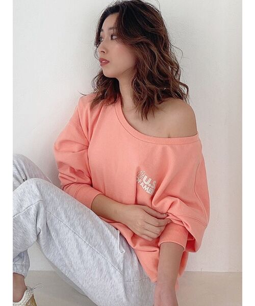 GYDA（ジェイダ）の「BUNNY ISLAND スウェットTOPS（スウェット・レディース・チャコールグレー/オフホワイト/シャーベット・FREE）」の15枚目の写真