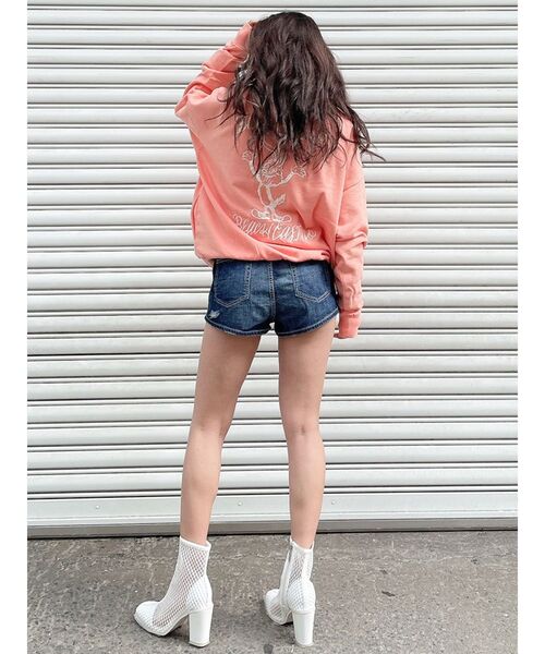 GYDA（ジェイダ）の「BUNNY ISLAND スウェットTOPS（スウェット・レディース・チャコールグレー/オフホワイト/シャーベット・FREE）」の6枚目の写真