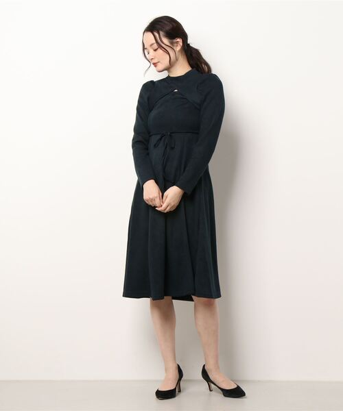 ANDGEEBEE（アンジービー）の「フロントオープンカットワンピ（ワンピース・レディース・ブラック/ネイビー・MEDIUM）」の14枚目の写真