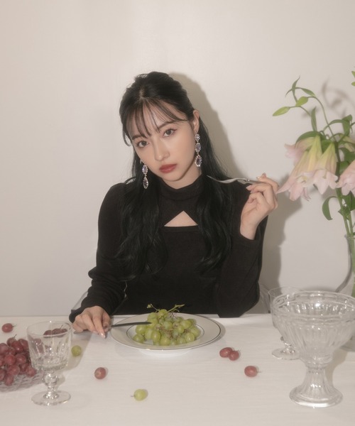 ANDGEEBEE（アンジービー）の「フロントオープンカットワンピ（ワンピース・レディース・ブラック/ネイビー・MEDIUM）」の18枚目の写真