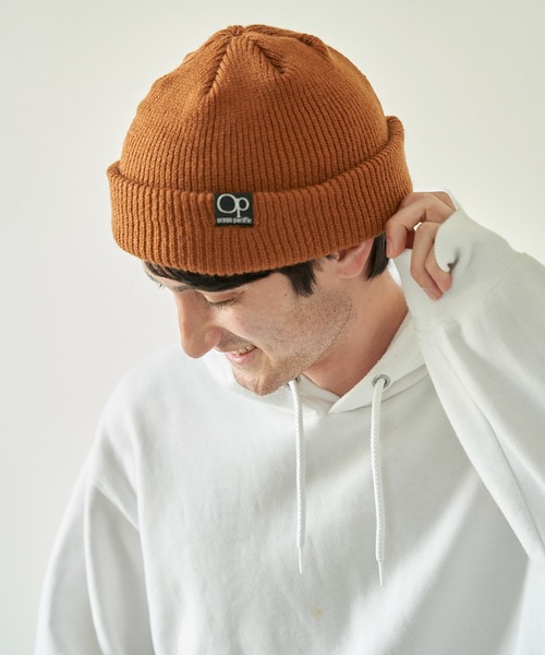 Ocean Pacific（オーシャンパシフィック）の「【OP:オーピー】ロゴビーニー　ニットキャップ（ニットキャップ/ビーニー・メンズ・ブラック/ネイビー/ブラウン/ピンク/オレンジ/グレー・FREE）」の12枚目の写真