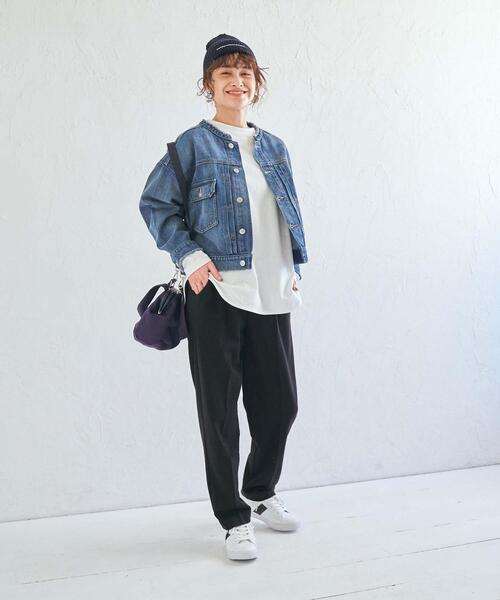 coen(コーエン)の「キャンバスガマグチミニバッグ(ボストンバッグ・レディース・ネイビー/レッド・FREE)」の4枚目の写真