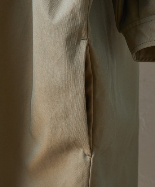 BEARDSLEY（ビアズリー）の「袖バルーンコート（ノーカラーコート・レディース・カーキ/キャメル・FREE）」の15枚目の写真