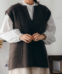 fupel | キーネックMIXニットベスト(ベスト)