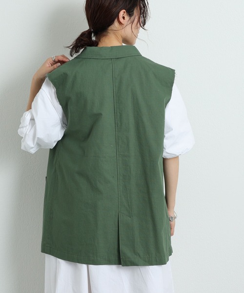 CIAOPANIC TYPY（チャオパニックティピー）の「リップストップミリタリーベスト（ベスト・レディース・オフホワイト/ベージュ/カーキ/ブラック・ONE SIZE）」の17枚目の写真