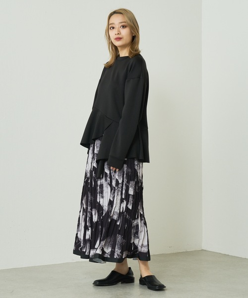 Lui's（ルイス）の「アートプリントプリーツスカート（スカート・レディース・ブラック/アイボリー・FREE）」の21枚目の写真