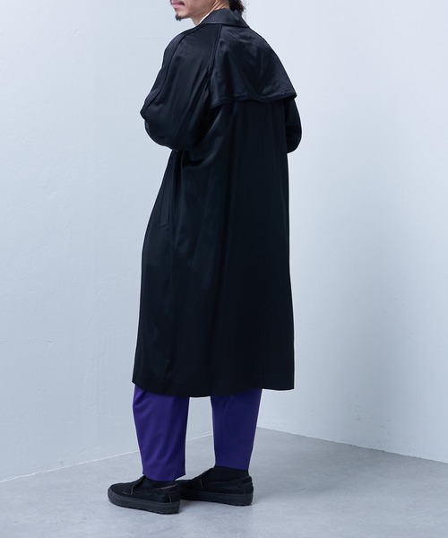 Lui's（ルイス）の「【SILLIS / シリス】 ステンカラーコート（ステンカラーコート・メンズ・ブラック/グリーン・44/46）」の5枚目の写真