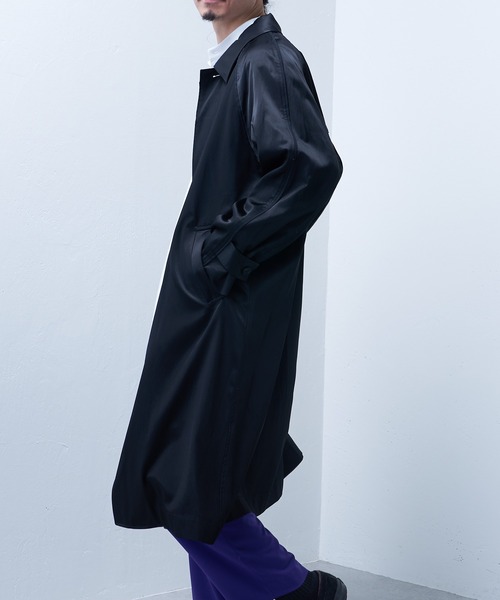 Lui's（ルイス）の「【SILLIS / シリス】 ステンカラーコート（ステンカラーコート・メンズ・ブラック/グリーン・44/46）」の18枚目の写真