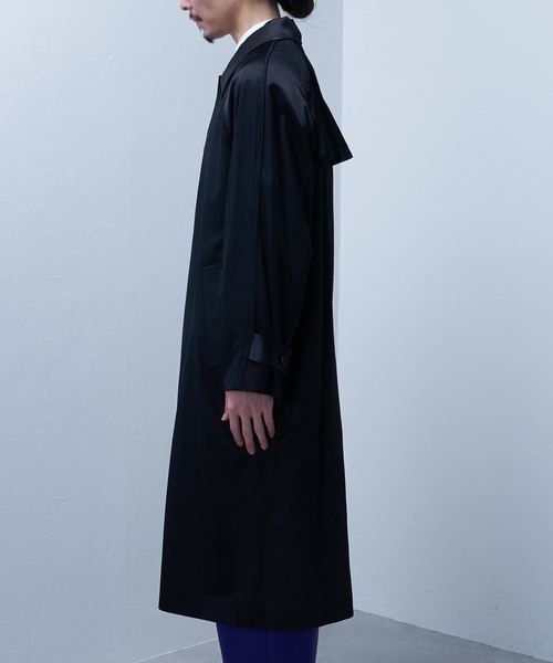 Lui's（ルイス）の「【SILLIS / シリス】 ステンカラーコート（ステンカラーコート・メンズ・ブラック/グリーン・44/46）」の9枚目の写真