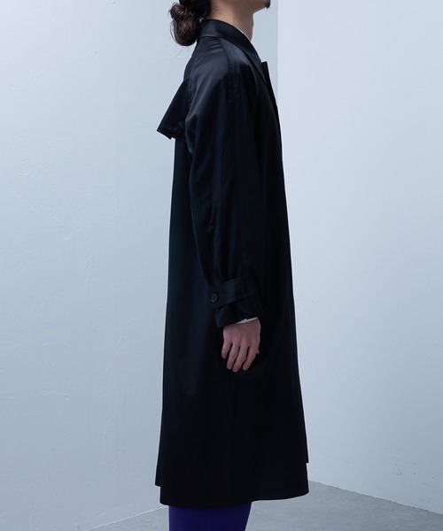 Lui's（ルイス）の「【SILLIS / シリス】 ステンカラーコート（ステンカラーコート・メンズ・ブラック/グリーン・44/46）」の11枚目の写真