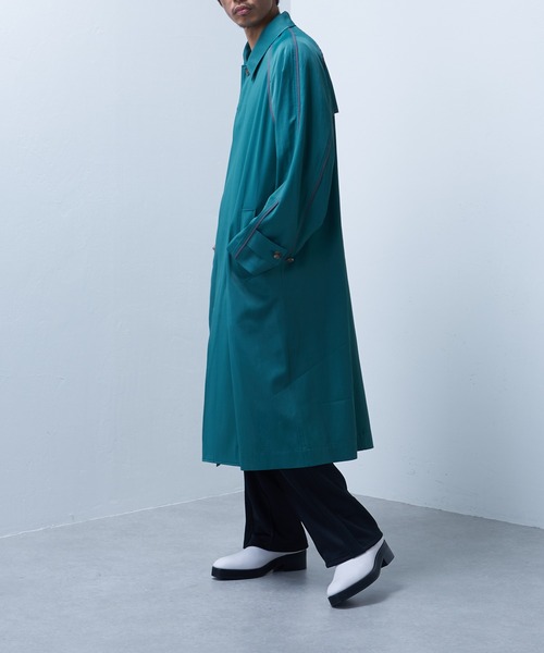 Lui's（ルイス）の「【SILLIS / シリス】 ステンカラーコート（ステンカラーコート・メンズ・ブラック/グリーン・44/46）」の6枚目の写真