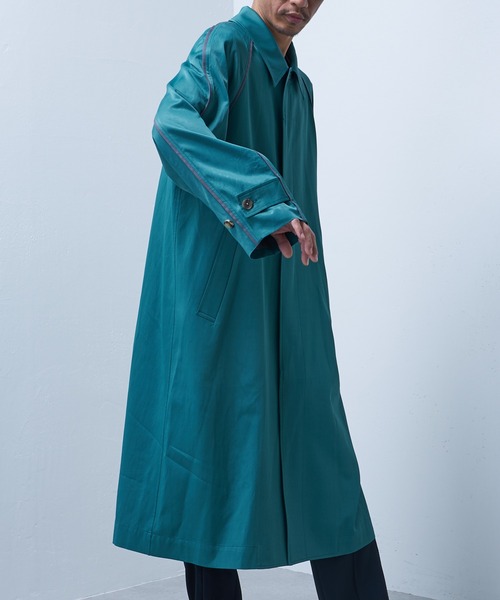 Lui's（ルイス）の「【SILLIS / シリス】 ステンカラーコート（ステンカラーコート・メンズ・ブラック/グリーン・44/46）」の20枚目の写真