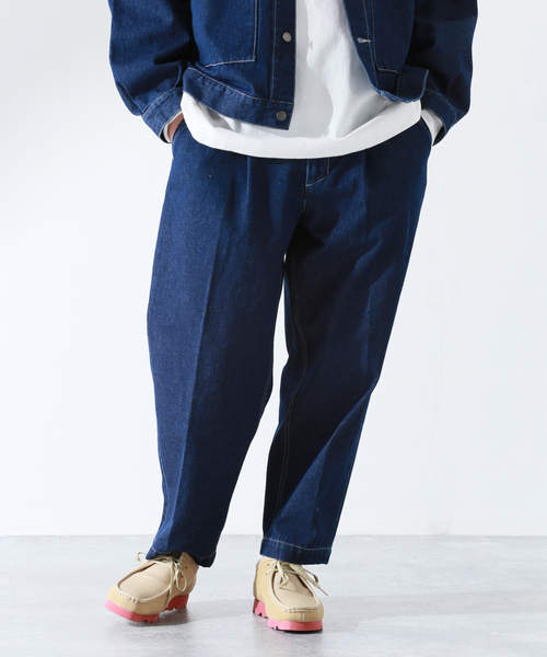 JOURNAL STANDARD relume（ジャーナルスタンダード　レリューム）の「DENIM ワイドスラックス（デニムパンツ・メンズ・ホワイト/ネイビー・SMALL/MEDIUM/LARGE）」の8枚目の写真