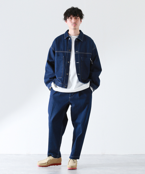 JOURNAL STANDARD relume（ジャーナルスタンダード　レリューム）の「DENIM ワイドスラックス（デニムパンツ・メンズ・ホワイト/ネイビー・SMALL/MEDIUM/LARGE）」の11枚目の写真