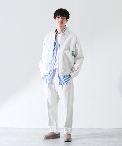 JOURNAL STANDARD relume（ジャーナルスタンダード　レリューム）の「DENIM ワイドスラックス（デニムパンツ・メンズ・ホワイト/ネイビー・SMALL/MEDIUM/LARGE）」の15枚目の写真