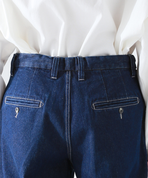 JOURNAL STANDARD relume（ジャーナルスタンダード　レリューム）の「DENIM ワイドスラックス（デニムパンツ・メンズ・ホワイト/ネイビー・SMALL/MEDIUM/LARGE）」の20枚目の写真