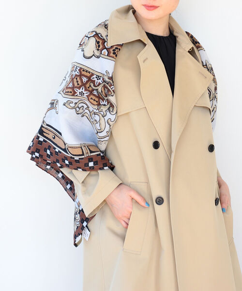 manipuri(マニプリ)の「manipuri × Demi-Luxe BEAMS / インドストール(ストール/ショール・レディース・ネイビー/ブラウン・ONE SIZE)」の1枚目の写真