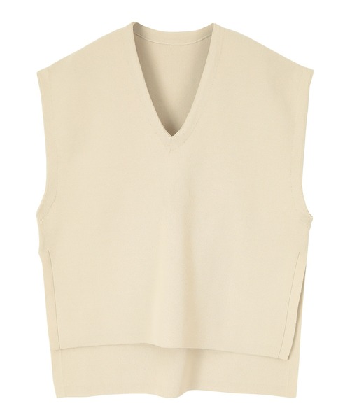 UR'S(ユアーズ)の「Vネックニットベスト(ベスト・レディース・ネイビー/ブラック/アイボリー・M/S/L)」の4枚目の写真