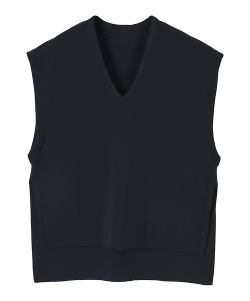 UR'S(ユアーズ)の「Vネックニットベスト(ベスト・レディース・ネイビー/ブラック/アイボリー・M/S/L)」の6枚目の写真
